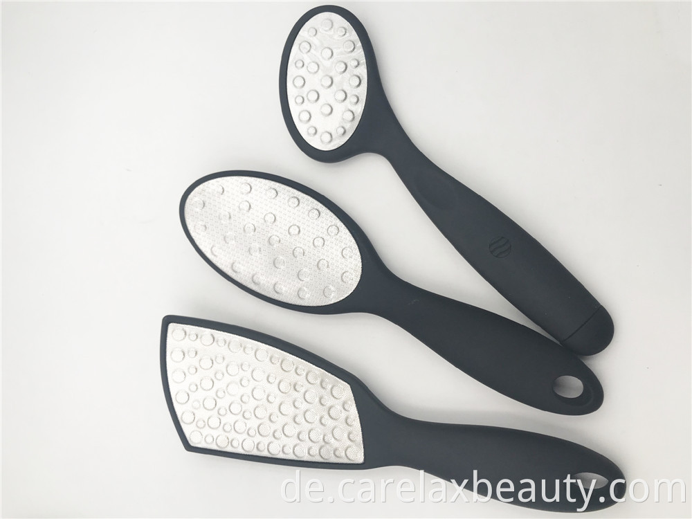 Pedicure Foot File doppelseitiger Edelstahlfuß für tote, trockene Hauthäute